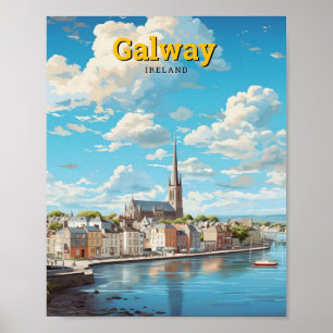 Galway Irland Vintage Reise Poster