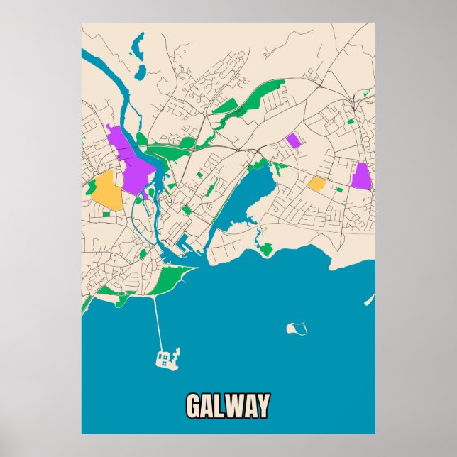 Galway Map Poster (Vorne)