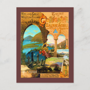 Galway Travel Poster Postkarte