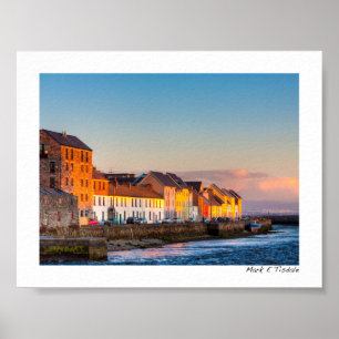 Galways Ufergegend am Sonnenuntergang - Irland - Poster
