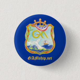 GAM blaues Bürgschafts-Button Button