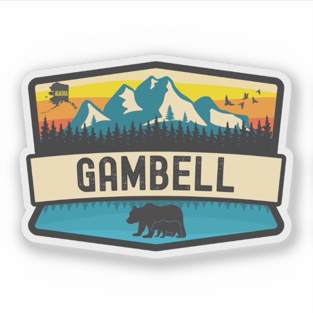 Gambell, Alaska Aufkleber (Vorderseite)