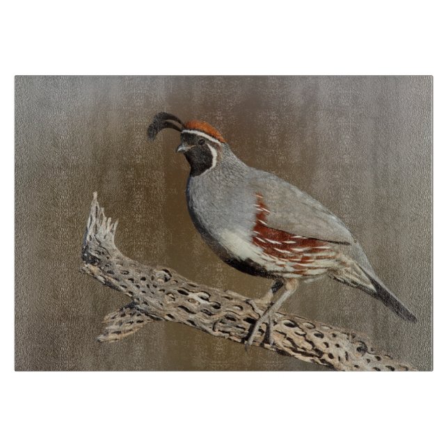 Gambels Quail Schneidebrett (Vorderseite)