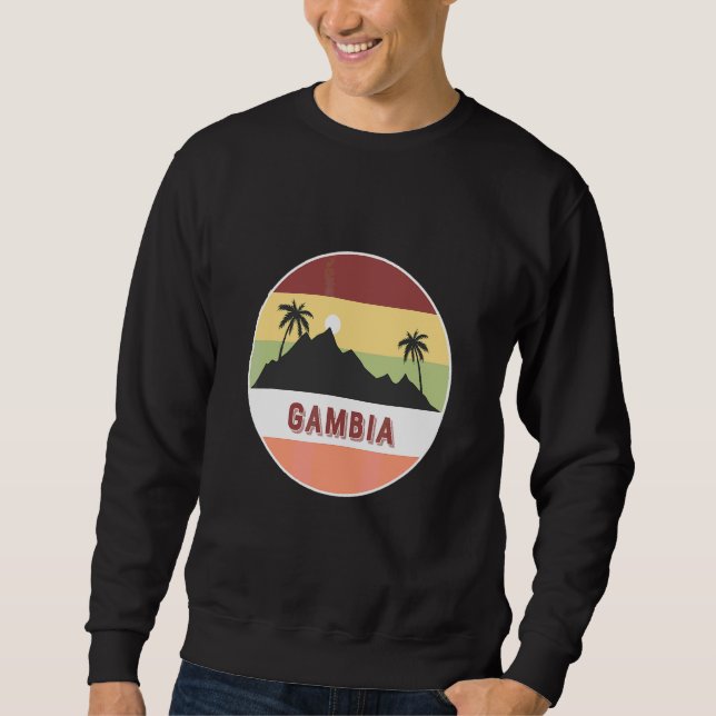 Gambia Berg Und Palmen Sweatshirt (Vorderseite)