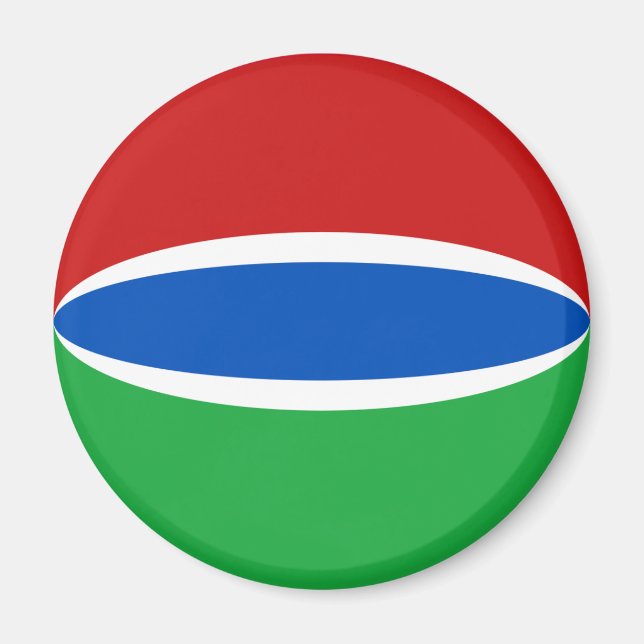 Gambia Fisheye Flag Magnet (Vorne)