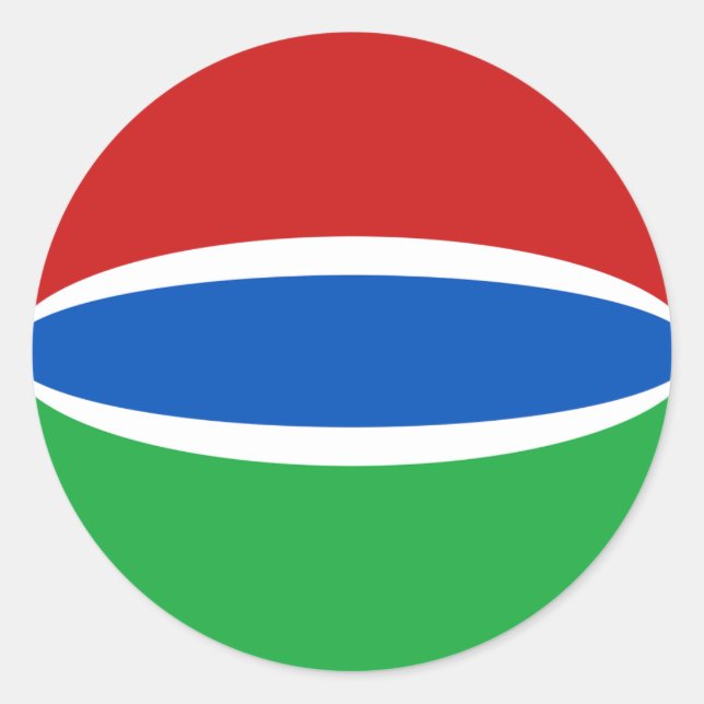 Gambia Fisheye Flag Sticker (Vorderseite)