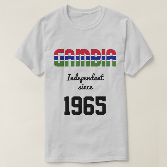 Gambia Flag Independence Celebration T - Shirt (Design vorne)
