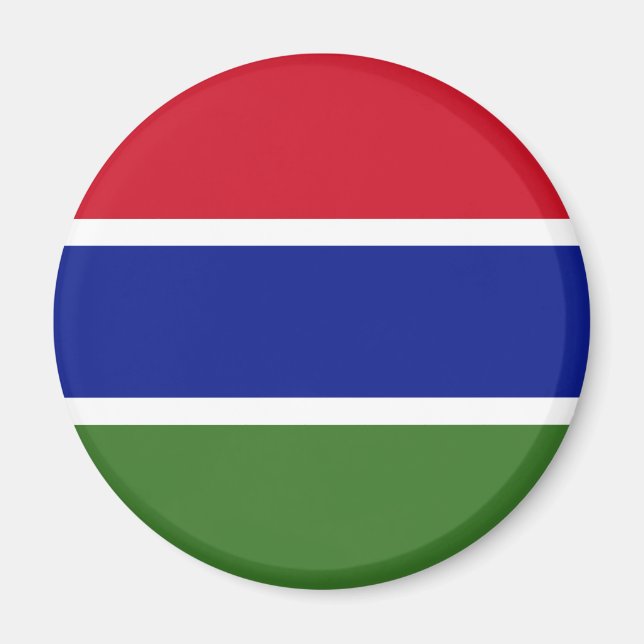 Gambia Flag Magnet (Vorne)