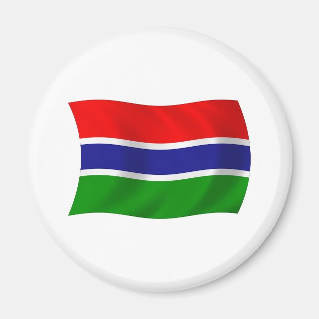 Gambia Flag Magnet (Vorne)