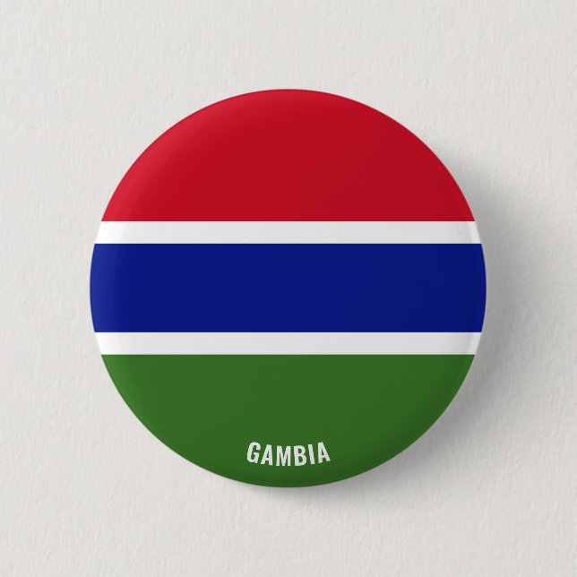 Gambia Flag Niedlich Patriotic Button (Vorderseite)