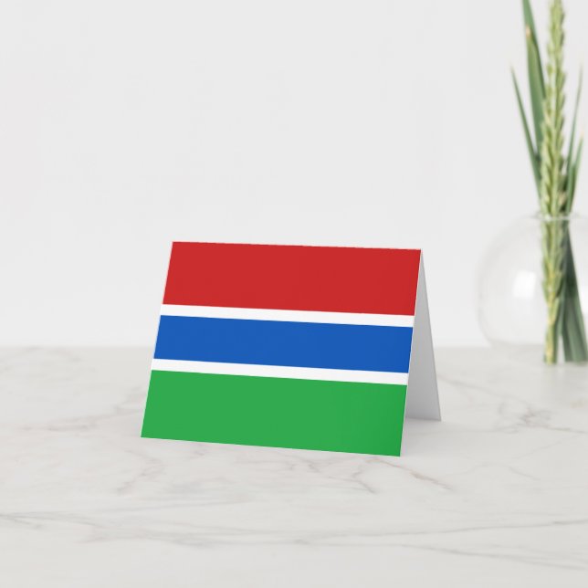 Gambia Flag Notecard Karte (Vorderseite)