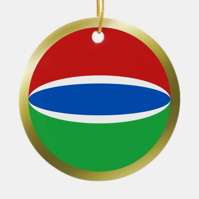 Gambia Flag Ornament (Vorne)