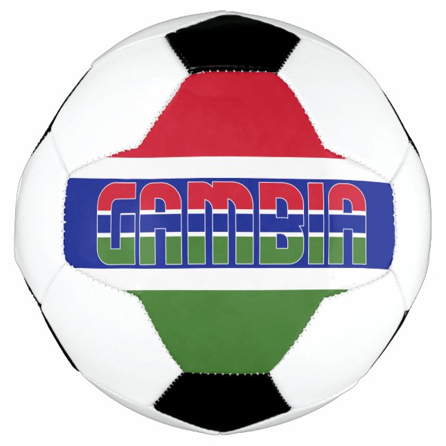 Gambia Flag Patriotic Fußball (Vorderseite)