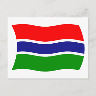 Gambia Flag Postcard Postkarte