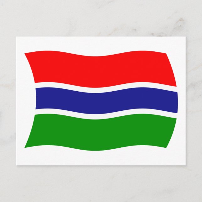 Gambia Flag Postcard Postkarte (Vorderseite)