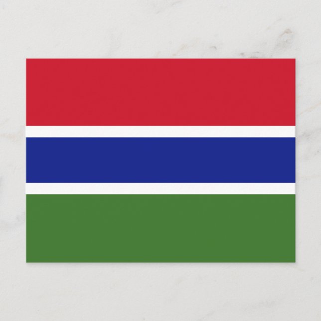 Gambia Flag Postcard Postkarte (Vorderseite)