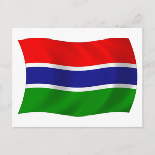 Gambia Flag Postcard Postkarte
