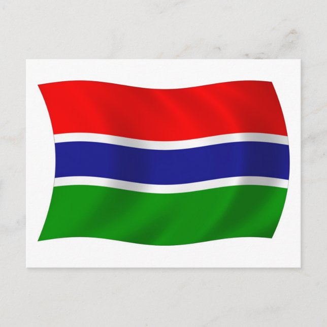 Gambia Flag Postcard Postkarte (Vorderseite)