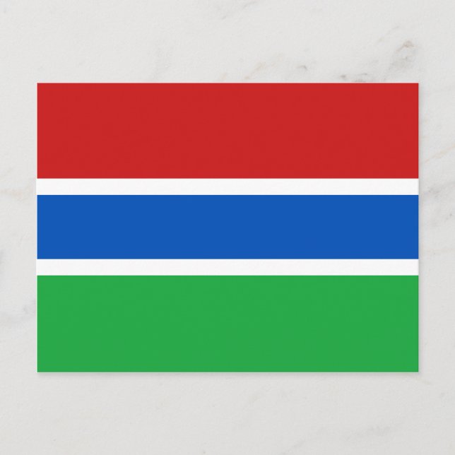Gambia Flag Postcard Postkarte (Vorderseite)