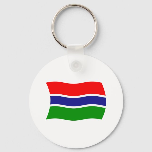 Gambia Flag Schlüsselanhänger (Vorderseite)