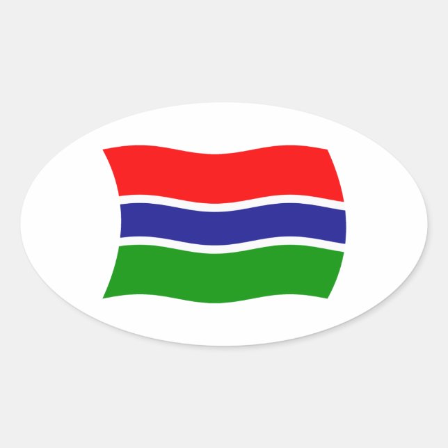 Gambia Flag Sticker (Vorderseite)
