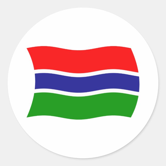 Gambia Flag Sticker (Vorderseite)