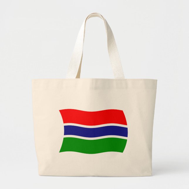 Gambia Flag Tote Bag Jumbo Stoffbeutel (Vorne)