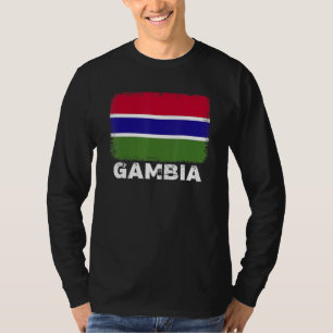 Gambia Flag Unterstützung gambische Menschen Fraue T-Shirt