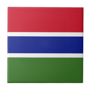 Gambia-Flagge Fliese