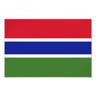 Gambia-Flagge Fotodruck