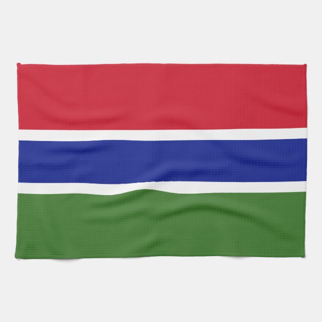 Gambia-Flagge Geschirrtuch (Horizontal)