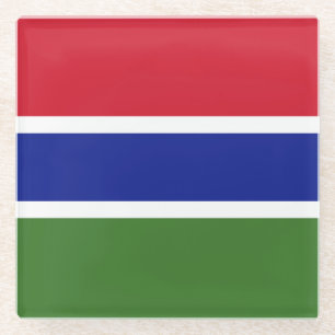 Gambia-Flagge Glasuntersetzer