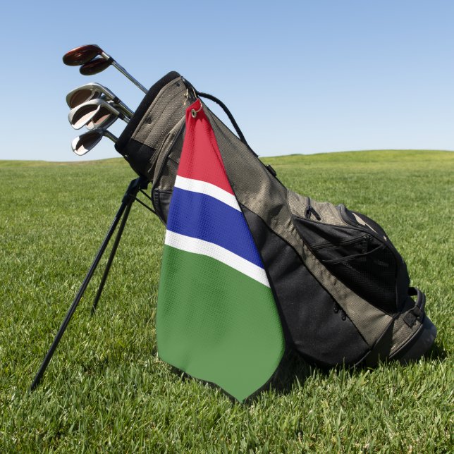 Gambia-Flagge Golfhandtuch (Gras)