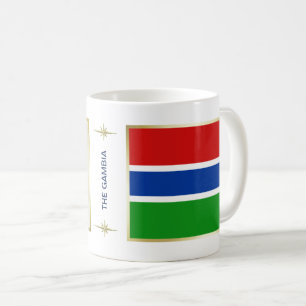 Gambia-Flagge + Karten-Tasse Kaffeetasse