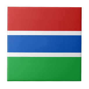 Gambia-Flagge Keramikfliese