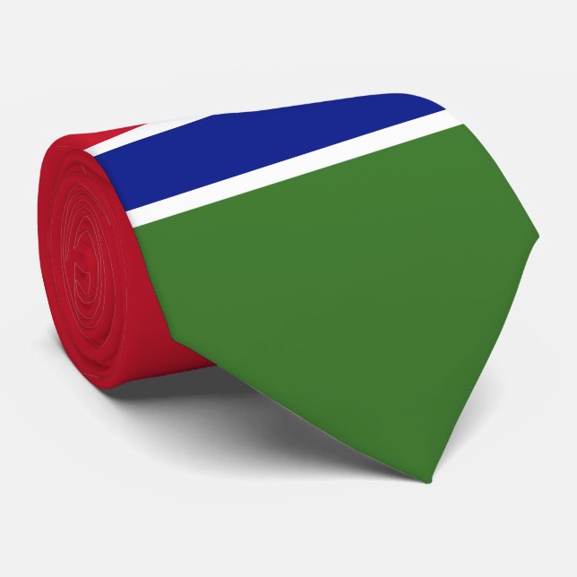 Gambia-Flagge Krawatte (Gerollt)