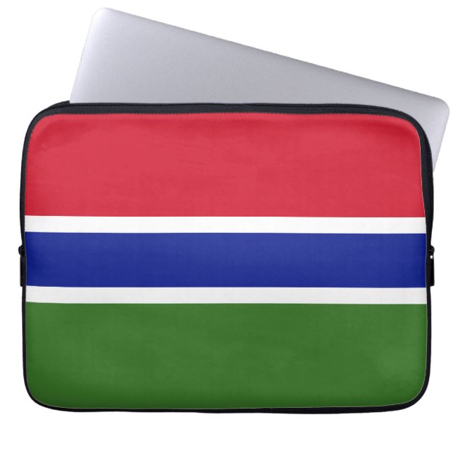 Gambia-Flagge Laptopschutzhülle (Vorderseite)