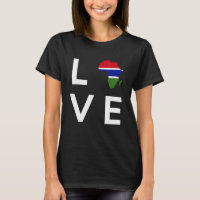 Gambia-Flagge Liebe Afrika Kontinent-Silhouette fü