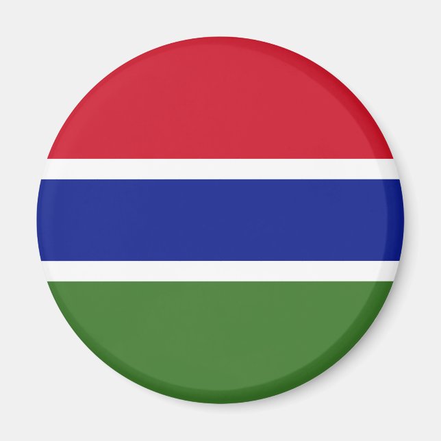 Gambia flagge Magnet (Vorne)