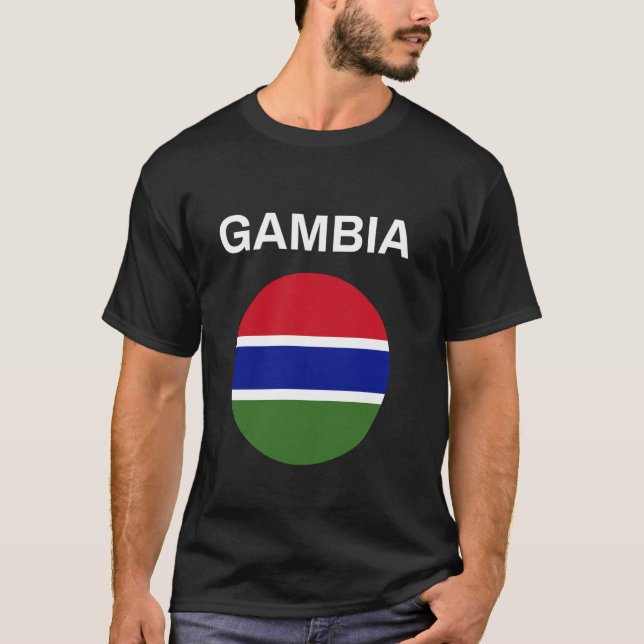 Gambia-Flagge Modern T-Shirt (Vorderseite)