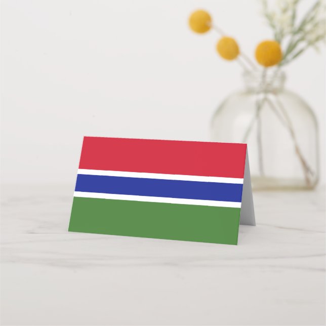 Gambia-Flagge Platzkarte (Vorderseite)