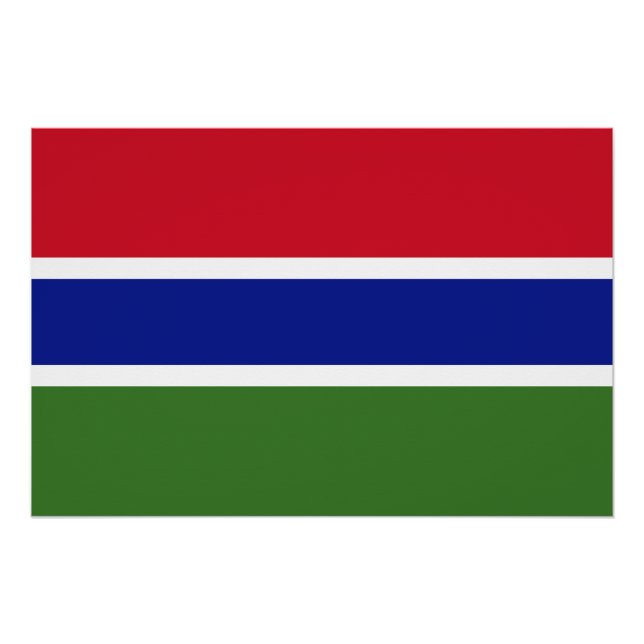 Gambia-Flagge Poster (Vorderseite)