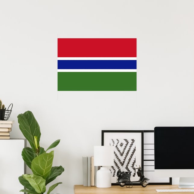 Gambia-Flagge Poster (Heimbüro)