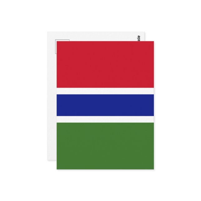 Gambia-Flagge Postkarte (Vorderseite/Rückseite Beispiel)
