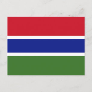 Gambia-Flagge Postkarte