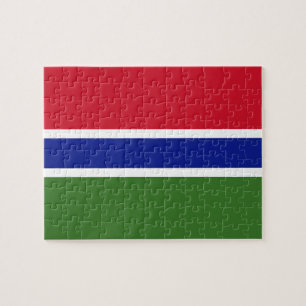 Gambia-Flagge Puzzle