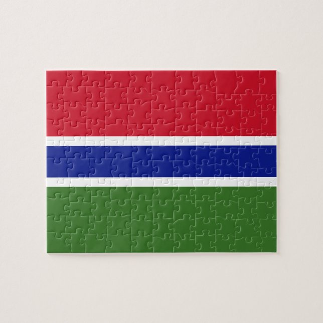 Gambia-Flagge Puzzle (Horizontal)