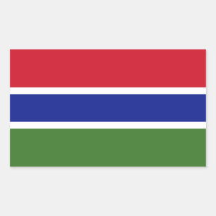 Gambia-Flagge Rechteckiger Aufkleber