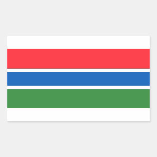 Gambia-Flagge Rechteckiger Aufkleber