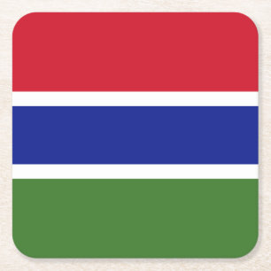 Gambia-Flagge Rechteckiger Pappuntersetzer